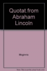 Image for Quotations from Abraham Lincoln
