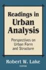 Image for Readings in urban analysis  : perspectives on urban form and structure