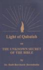 Image for Light of Qabalah on the Unknown Secret of the Bible
