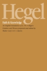 Image for Hegel: Faith and Knowledge