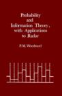 Image for Information and Probability Theory, with Applications to Radar