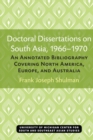 Image for Doctoral Dissertations on South Asia, 1966–1970