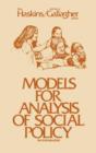 Image for Models for Analysis of Social Policy