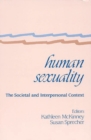 Image for Human Sexuality : The Societal and Interpersonal Context