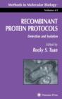 Image for Recombinant Protein Protocols : Detection and Isolation