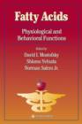 Image for Fatty Acids : Physiological and Behavioral Functions