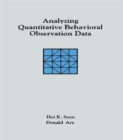 Image for Analyzing Quantitative Behavioral Observation Data