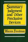 Image for Summary Judgment and Other Preclusive Devices