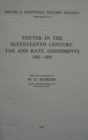 Image for Exeter in the Seventeenth Century : Tax and Rate Assessments 1602-1699