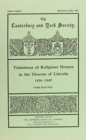 Image for Visitations of Religious Houses in the Diocese of Lincoln [III]