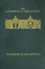 Image for The Register of John Morton, Archbishop of Canterbury 1486-1500: II
