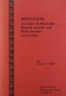 Image for Speculum : An Index of Musically Related Articles and Book Reviews