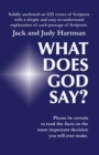 Image for What Does God Say?