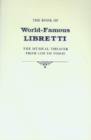 Image for Book of World-Famous Libretti : The Musical Theater From 1598 to Today