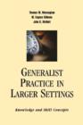 Image for Generalist Practice in Larger Settings : Knowledge and Skill Concepts