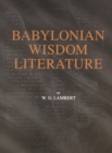 Image for Babylonian Wisdom Literature