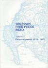Image for Wigtown Free Press Index : v. 3 : Personal Names, 1915-25