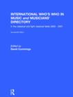 Image for International who&#39;s who in music and musicians&#39; directory