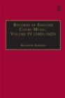 Image for Records of English Court Music