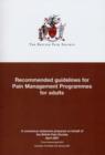 Image for Recommended Guidelines for Pain Management Programmes for Adults
