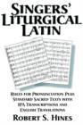 Image for Singers&#39; Liturgical Latin