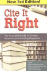 Image for Cite it right  : the SourceAid guide to citation, research, and avoiding plagerism