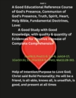 Image for A Good Educational Reference Course of God, Communion of God&#39;s Presence, Truth, Spirit, Heart, Holy Bible, Fundamental Doctrines, Love