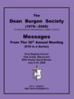 Image for The Dean Burgon Societies Messages From the 30th Annual Meeting, #18 in a Series