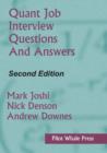 Image for Quant Job Interview Questions and Answers (Second Edition)