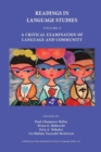 Image for Readings in Language Studies Volume 6 : A Critical Examination of Language and Community