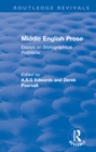 Image for Middle English prose: essays on bibliographical problems
