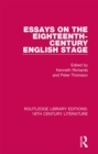 Image for Essays on the eighteenth-century English stage