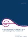 Image for Mathematical Programming With Data Perturbations II, Second Edition
