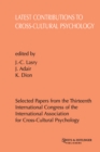 Image for Latest contributions to cross-cultural psychology