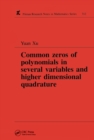 Image for Common zeros of polynominals in several variables and higher dimensional quadrature