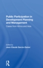 Image for Public Participation in Development Planning and Management: Cases from Africa and Asia