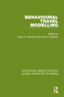 Image for Behavioural travel modelling : 12