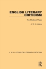 Image for English Literary Criticism: The Medieval Phase