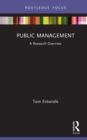 Image for Public management: a research overview
