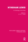 Image for Wyndham Lewis: an anthology of his prose