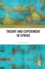 Image for Theory and experiment in syntax