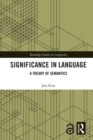 Image for Significance in Language: A Theory of Semantics