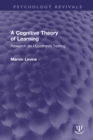 Image for A Cognitive Theory of Learning: Research on Hypothesis Testing