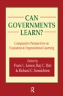 Image for Can governments learn?: comparative perspectives on evaluation and organizational learning