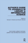 Image for Author&#39;s Guide to Journals in Library &amp; Information Science