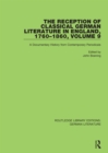 Image for The reception of classical German literature in England, 1760-1860.: (A documentary history from contemporary periodicals)