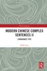 Image for Modern Chinese Complex Sentences II. Coordinate Type