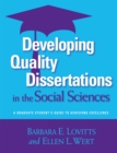 Image for Developing Quality Dissertations in the Social Sciences: A Graduate Student&#39;s Guide to Achieving Excellence