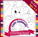 Image for Cute Animals Coloring Book for Kids ages 4-8 : Fun Coloring book to Color Farm and Wild Animals, 72 pages, Paperback 8.5*8.5 inches