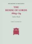 Image for The House of Lords 1604-29 3 Volume Set